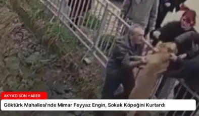 Göktürk Mahallesi’nde Mimar Feyyaz Engin, Sokak Köpeğini Kurtardı