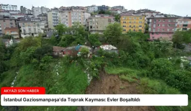 İstanbul Gaziosmanpaşa’da Toprak Kayması: Evler Boşaltıldı