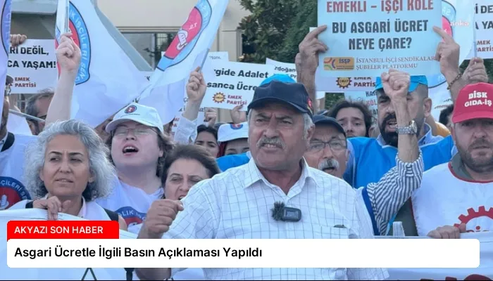 Asgari Ücretle İlgili Basın Açıklaması Yapıldı