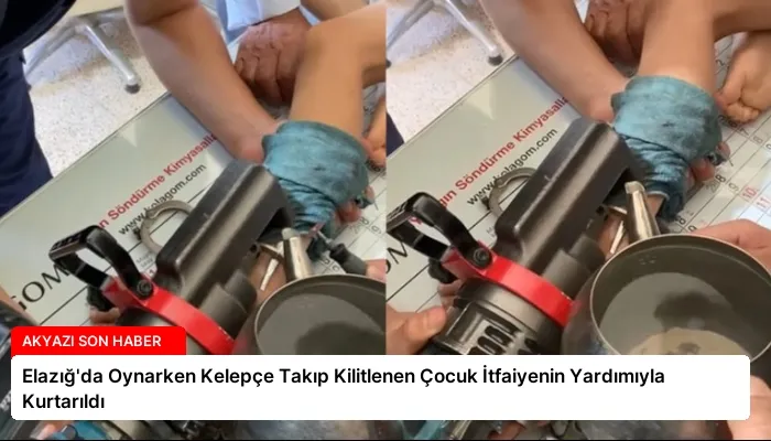 Elazığ’da Oynarken Kelepçe Takıp Kilitlenen Çocuk İtfaiyenin Yardımıyla Kurtarıldı