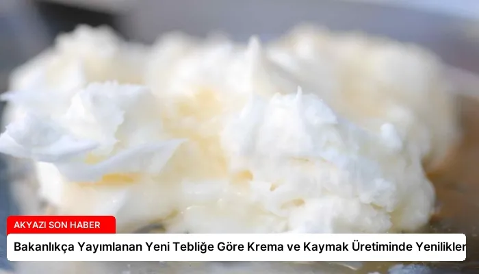 Bakanlıkça Yayımlanan Yeni Tebliğe Göre Krema ve Kaymak Üretiminde Yenilikler