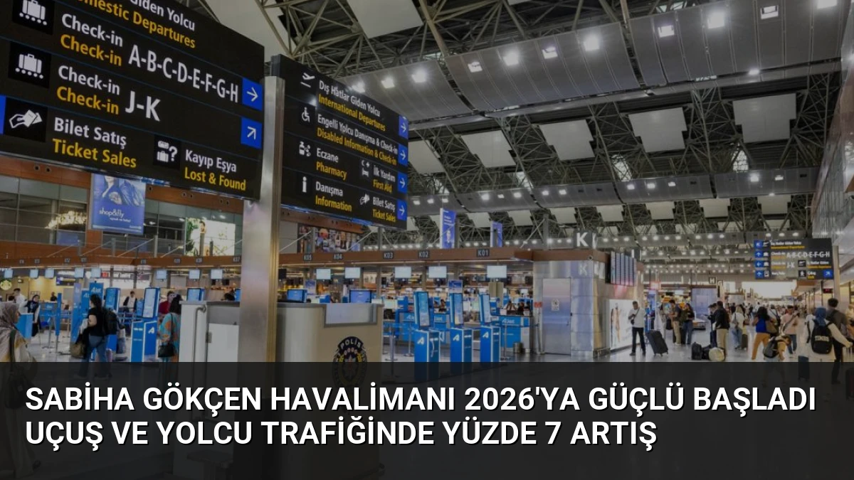 Sabiha Gökçen Havalimanı 2026’ya Güçlü Başladı Uçuş ve Yolcu Trafiğinde Yüzde 7 Artış