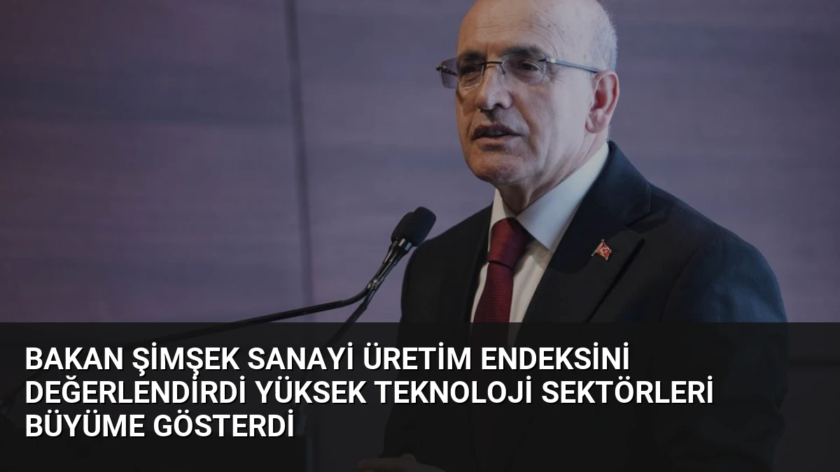 Bakan Şimşek Sanayi Üretim Endeksini Değerlendirdi Yüksek Teknoloji Sektörleri Büyüme Gösterdi