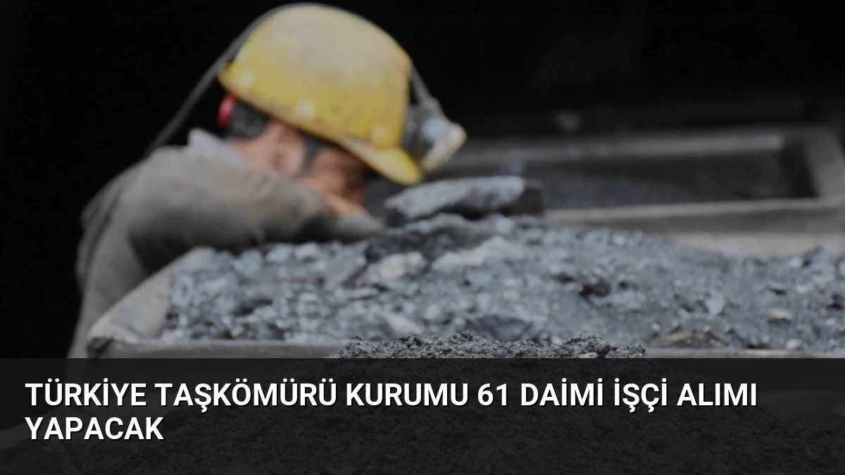 Türkiye Taşkömürü Kurumu 61 Daimi İşçi Alımı Yapacak